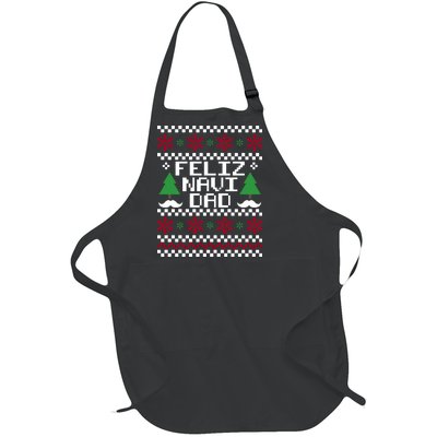 Feliz Navi DAD Ugly Christmas Full-Length Apron With Pockets