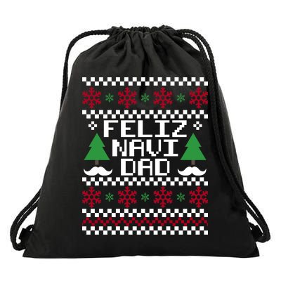 Feliz Navi DAD Ugly Christmas Drawstring Bag