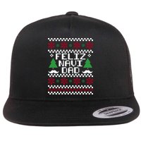 Feliz Navi DAD Ugly Christmas Flat Bill Trucker Hat