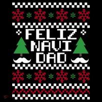 Feliz Navi DAD Ugly Christmas Flatbill Hat