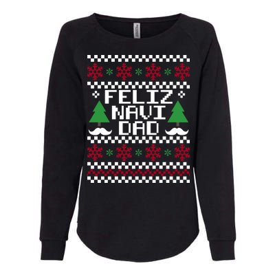 Feliz Navi DAD Ugly Christmas Womens California Wash Sweatshirt