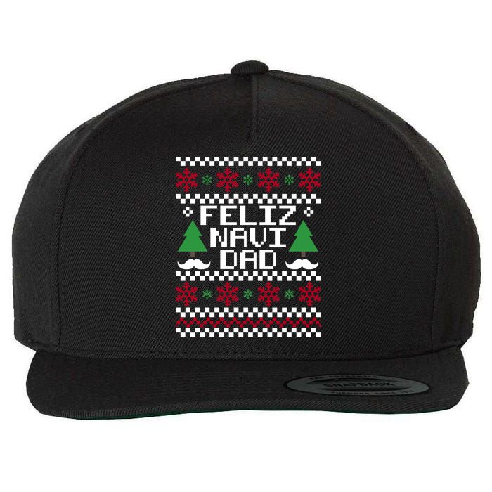 Feliz Navi DAD Ugly Christmas Wool Snapback Cap