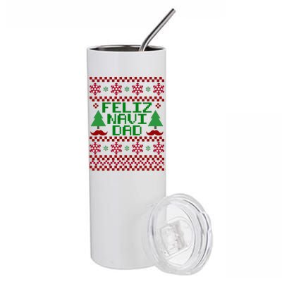 Feliz Navi DAD Ugly Christmas Stainless Steel Tumbler