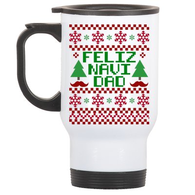 Feliz Navi DAD Ugly Christmas Stainless Steel Travel Mug