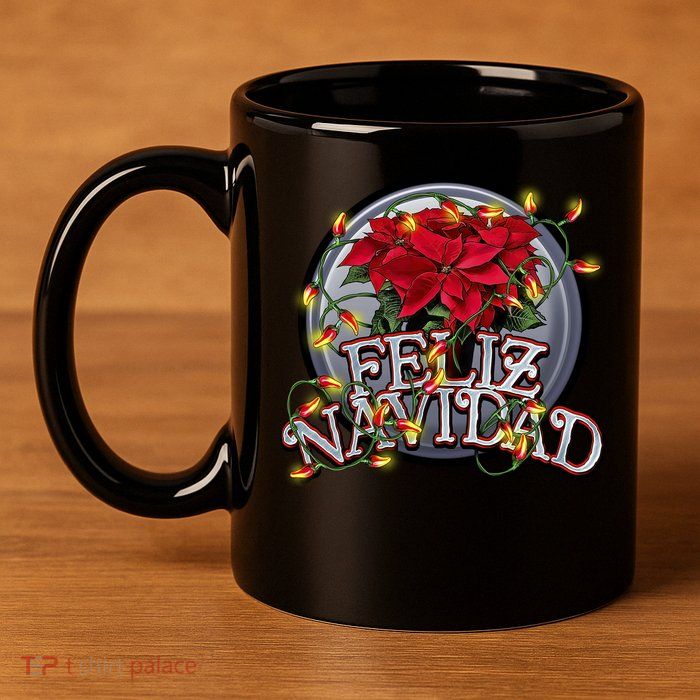 Feliz Navidad 11oz C Handle Ceramic Mug