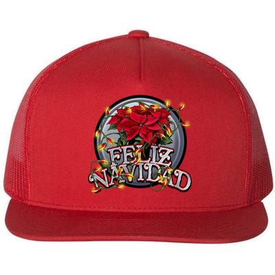 Feliz Navidad Flat Bill Trucker Hat