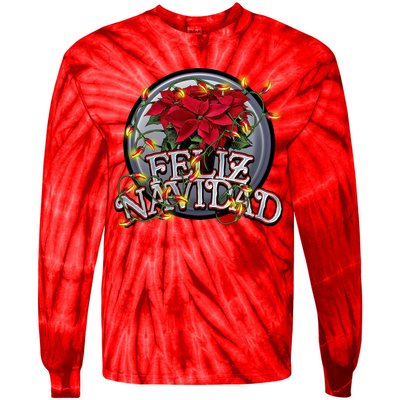 Feliz Navidad Tie-Dye Long Sleeve Shirt