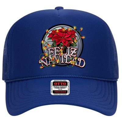 Feliz Navidad High Crown Mesh Back Trucker Hat