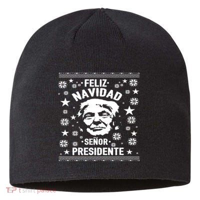 Feliz Navidad Senor President Donald Trump Sustainable Beanie
