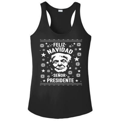 Feliz Navidad Senor President Donald Trump Ladies PosiCharge Competitor Racerback Tank