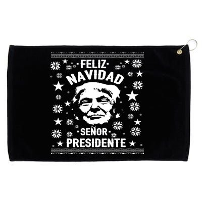 Feliz Navidad Senor President Donald Trump Grommeted Golf Towel