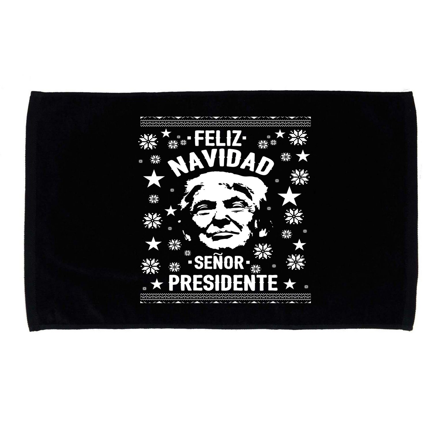 Feliz Navidad Senor President Donald Trump Microfiber Hand Towel
