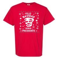 Feliz Navidad Senor President Donald Trump Garment-Dyed Heavyweight T-Shirt