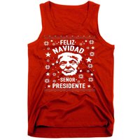 Feliz Navidad Senor President Donald Trump Tank Top