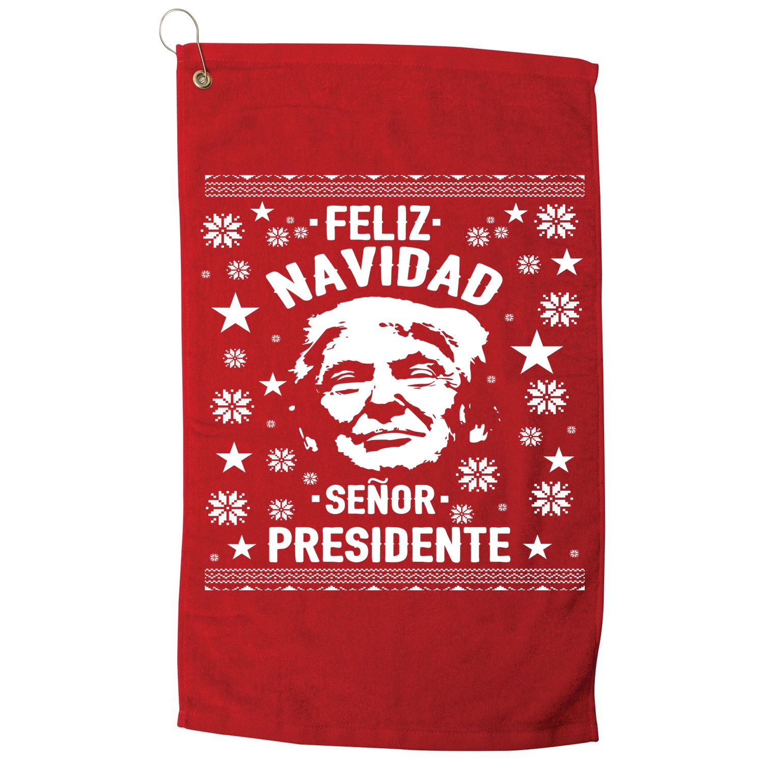 Feliz Navidad Senor President Donald Trump Golf Towel