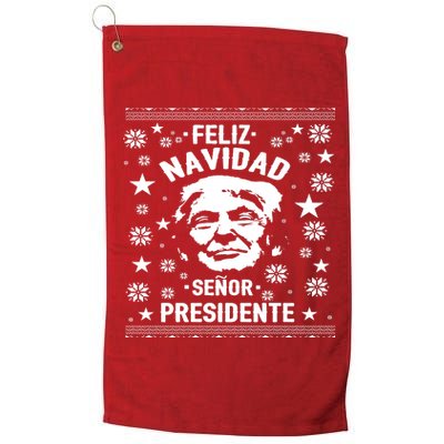 Feliz Navidad Senor President Donald Trump Platinum Collection Golf Towel