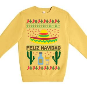 Feliz Navidad Ugly Christmas Premium Crewneck Sweatshirt