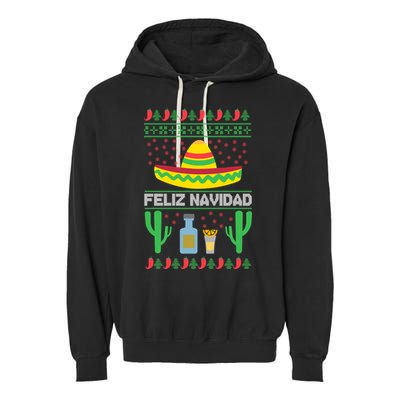 Feliz Navidad Ugly Christmas Garment-Dyed Fleece Hoodie