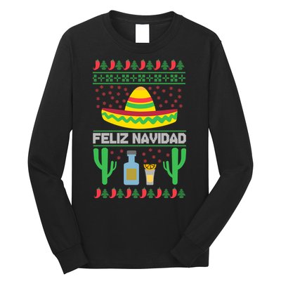 Feliz Navidad Ugly Christmas Long Sleeve Shirt