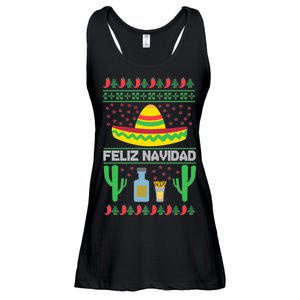 Feliz Navidad Ugly Christmas Ladies Essential Flowy Tank