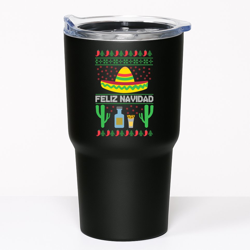 Feliz Navidad Ugly Christmas Tumbler