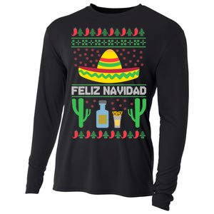 Feliz Navidad Ugly Christmas Cooling Performance Long Sleeve Crew