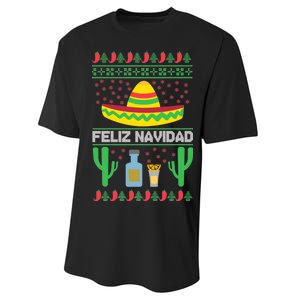 Feliz Navidad Ugly Christmas Performance Sprint T-Shirt