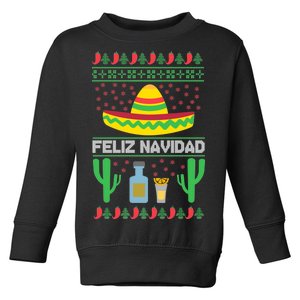 Feliz Navidad Ugly Christmas Toddler Sweatshirt