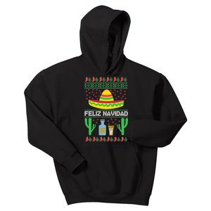 Feliz Navidad Ugly Christmas Kids Hoodie