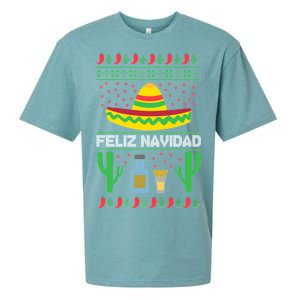 Feliz Navidad Ugly Christmas Sueded Cloud Jersey T-Shirt