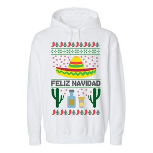 Feliz Navidad Ugly Christmas Garment-Dyed Fleece Hoodie