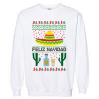 Feliz Navidad Ugly Christmas Garment-Dyed Sweatshirt
