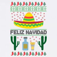 Feliz Navidad Ugly Christmas Garment-Dyed Sweatshirt