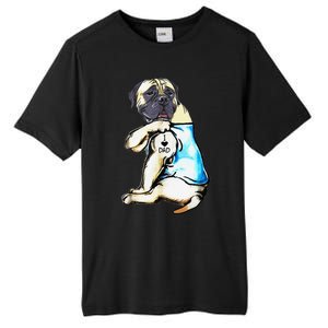 Funny English Mastiff Dog I Love Dad Tattoo English Mastiff Tall Fusion ChromaSoft Performance T-Shirt