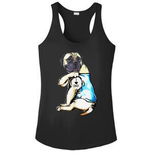 Funny English Mastiff Dog I Love Dad Tattoo English Mastiff Ladies PosiCharge Competitor Racerback Tank