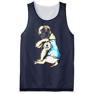 Funny English Mastiff Dog I Love Dad Tattoo English Mastiff Mesh Reversible Basketball Jersey Tank