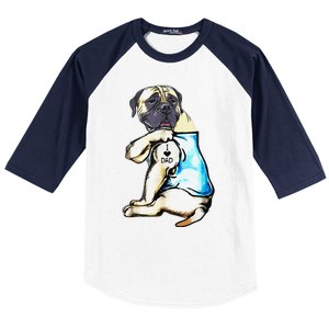 Funny English Mastiff Dog I Love Dad Tattoo English Mastiff Baseball Sleeve Shirt