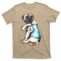 Funny English Mastiff Dog I Love Dad Tattoo English Mastiff T-Shirt