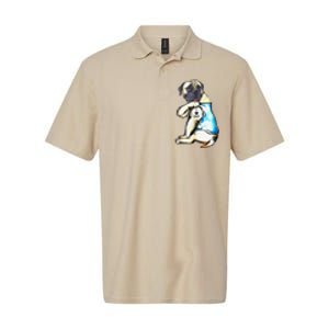 Funny English Mastiff Dog I Love Dad Tattoo English Mastiff Softstyle Adult Sport Polo