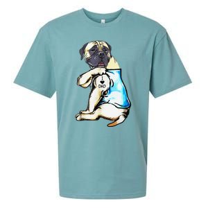 Funny English Mastiff Dog I Love Dad Tattoo English Mastiff Sueded Cloud Jersey T-Shirt