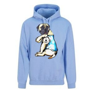 Funny English Mastiff Dog I Love Dad Tattoo English Mastiff Unisex Surf Hoodie