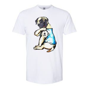 Funny English Mastiff Dog I Love Dad Tattoo English Mastiff Softstyle CVC T-Shirt