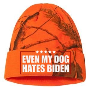 Funny Even My Dog Hates Biden Sarcastic Political Joke Kati Licensed 12" Camo Beanie