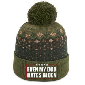 Funny Even My Dog Hates Biden Sarcastic Political Joke The Baniff Cuffed Pom Beanie