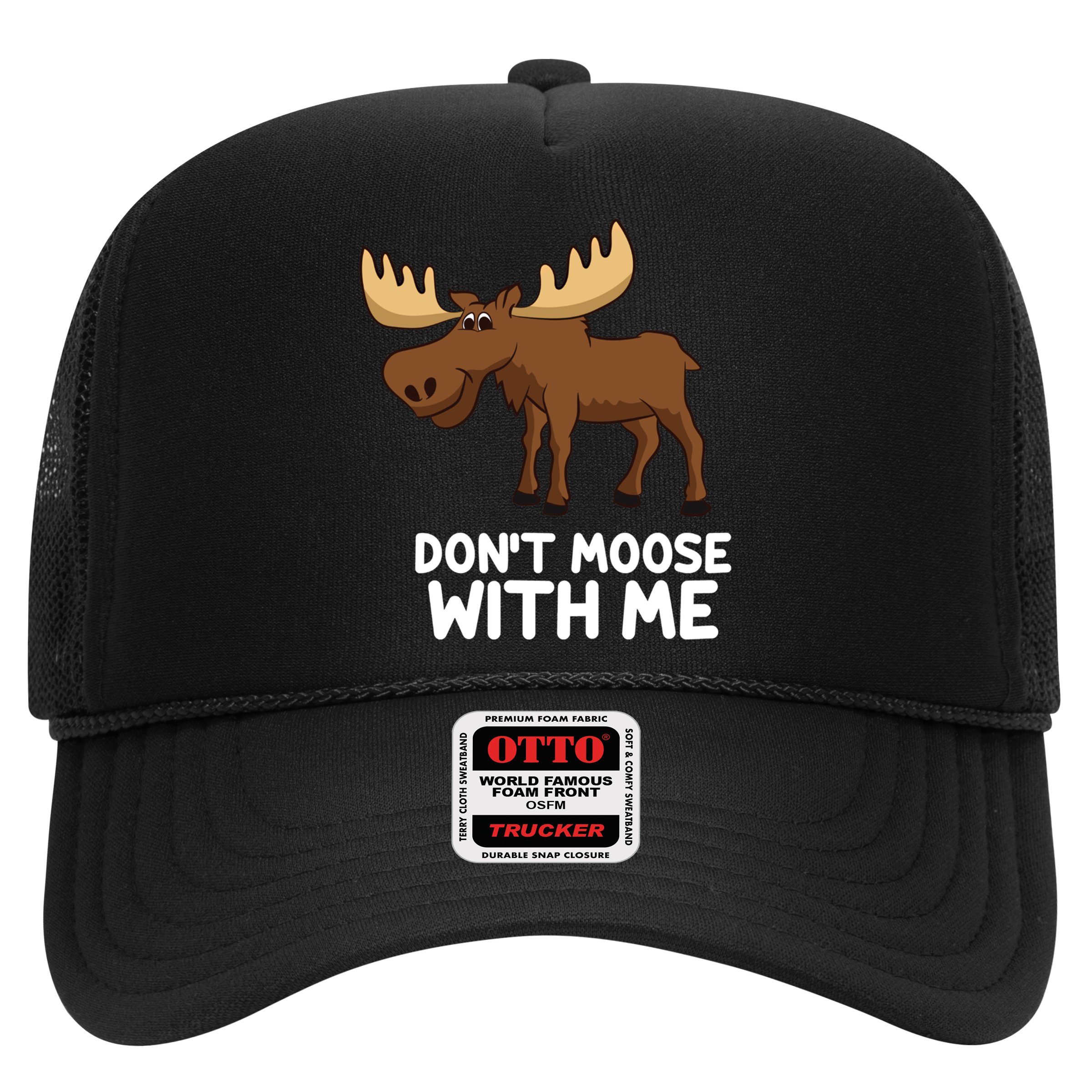 Funny Elk Moose Pun Don't Moose With Me Cute Moose Funny Gift Hat