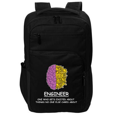 Funny Engineering Mechanical Civil Engineer Impact Tech Backpack