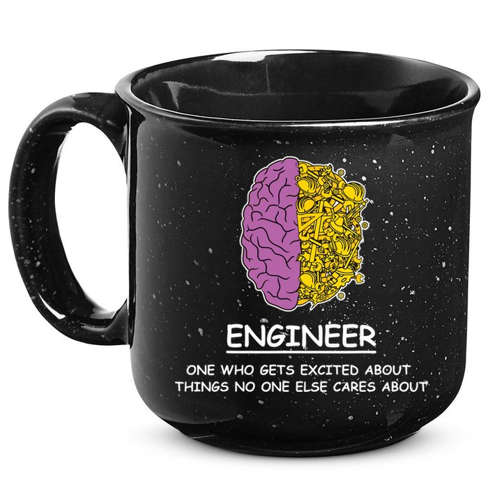 Funny Engineering Mechanical Civil Engineer 15oz Campfire Ceramic Mug