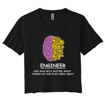 Funny Engineering Mechanical Civil Engineer Crop Top