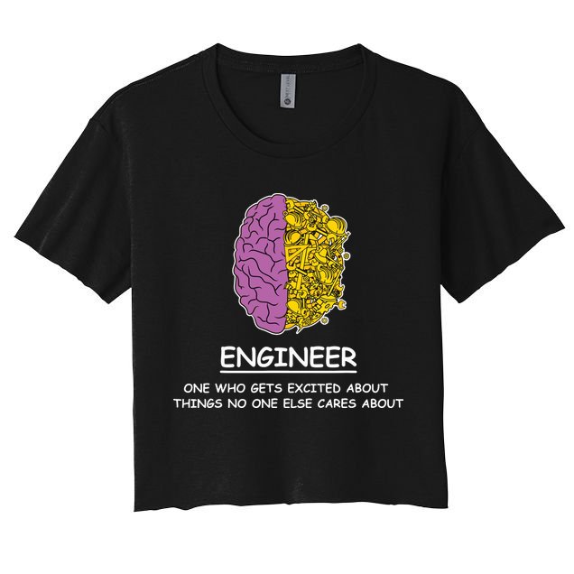 Funny Engineering Mechanical Civil Engineer Crop Top