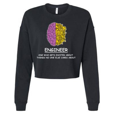 Funny Engineering Mechanical Civil Engineer Cropped Pullover Crew